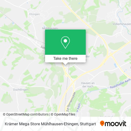 Krämer Mega Store Mühlhausen-Ehingen map