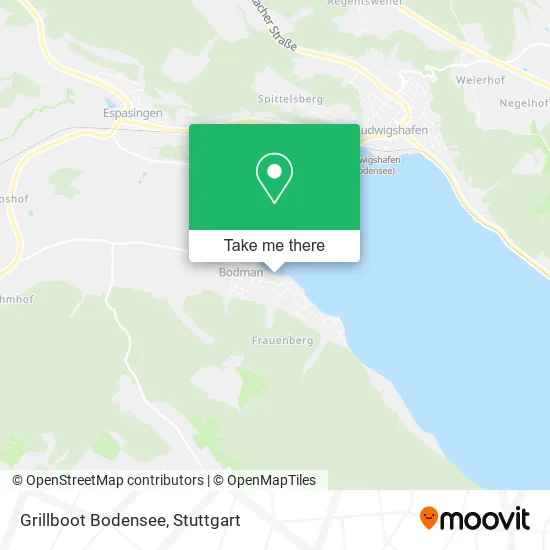 Grillboot Bodensee map