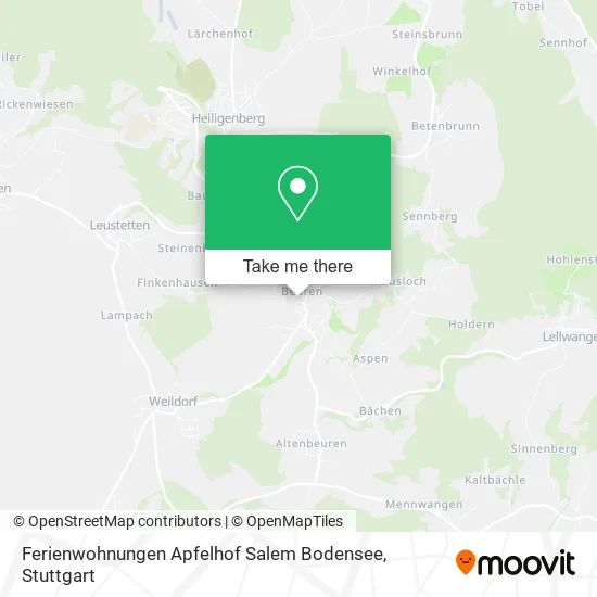 Карта Ferienwohnungen Apfelhof Salem Bodensee