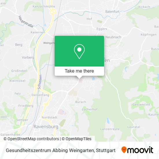 Gesundheitszentrum Abbing Weingarten map