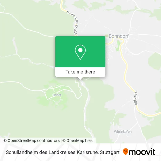 Карта Schullandheim des Landkreises Karlsruhe