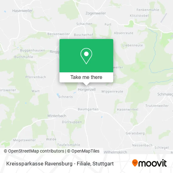 Карта Kreissparkasse Ravensburg - Filiale