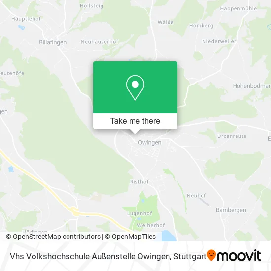Карта Vhs Volkshochschule Außenstelle Owingen