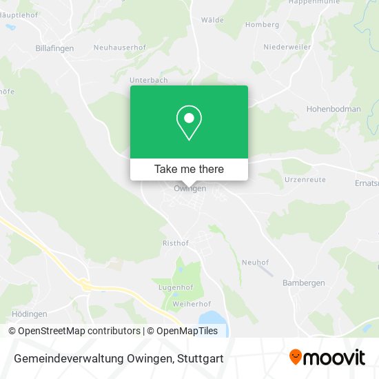 Gemeindeverwaltung Owingen map