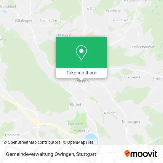 Карта Gemeindeverwaltung Owingen