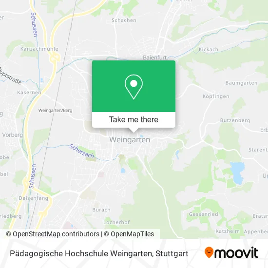 Карта Pädagogische Hochschule Weingarten