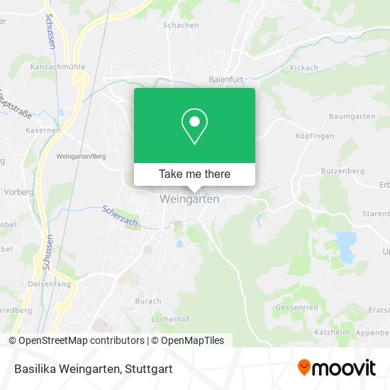 Basilika Weingarten map
