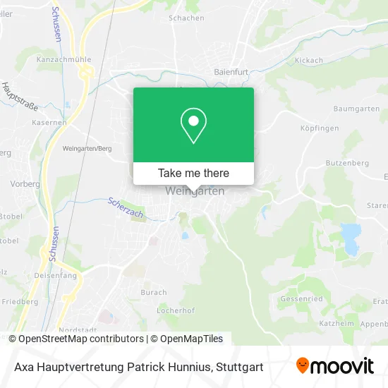 Карта Axa Hauptvertretung Patrick Hunnius