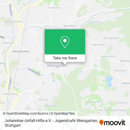 Johanniter-Unfall-Hilfe e.V. - Jugendcafé Weingarten map