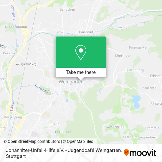 Карта Johanniter-Unfall-Hilfe e.V. - Jugendcafé Weingarten