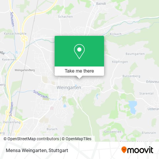 Карта Mensa Weingarten