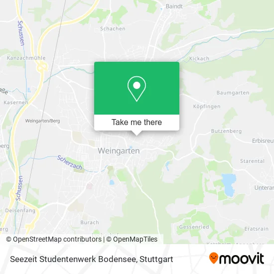 Карта Seezeit Studentenwerk Bodensee