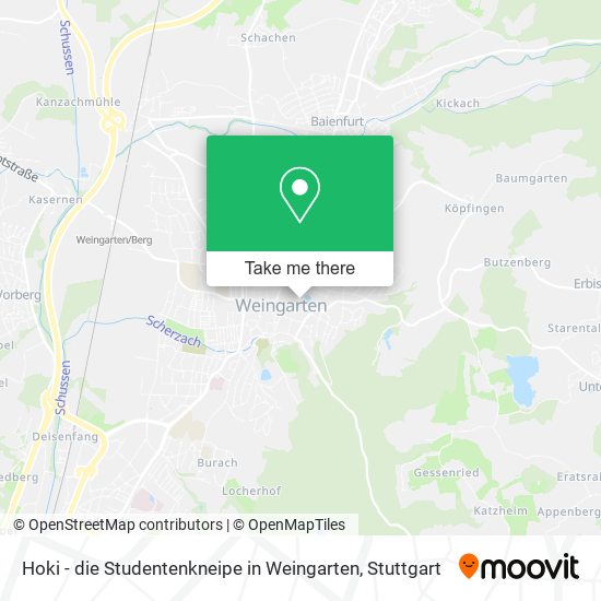 Карта Hoki - die Studentenkneipe in Weingarten
