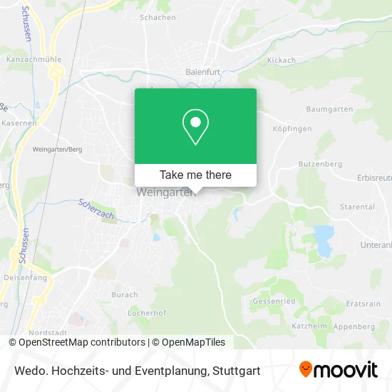 Карта Wedo. Hochzeits- und Eventplanung