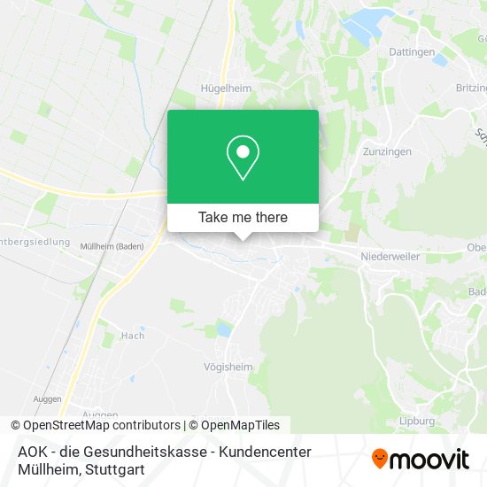 AOK - die Gesundheitskasse - Kundencenter Müllheim map