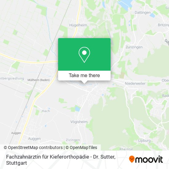 Fachzahnärztin für Kieferorthopädie - Dr. Sutter map