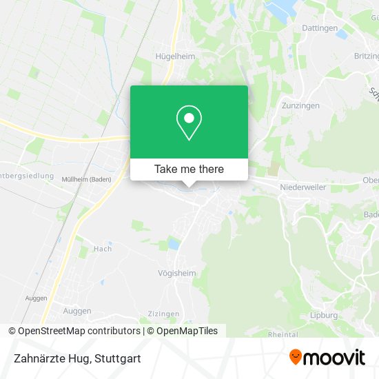 Карта Zahnärzte Hug
