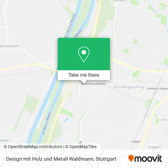 Design mit Holz und Metall Waldmann map