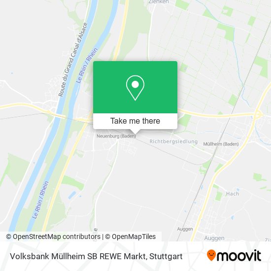 Карта Volksbank Müllheim SB REWE Markt