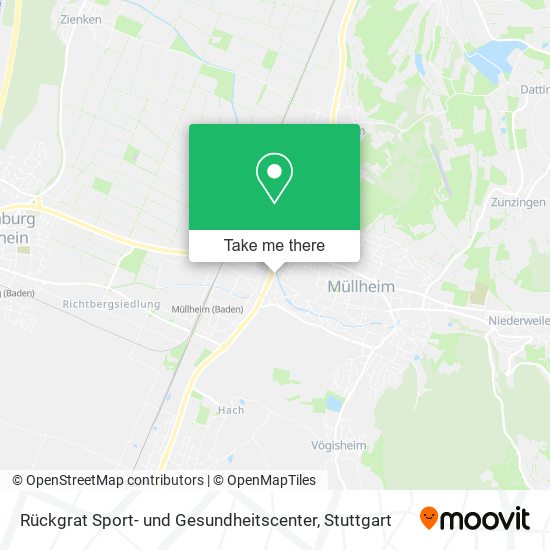 Rückgrat Sport- und Gesundheitscenter map