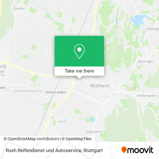 Карта Rush Reifendienst und Autoservice