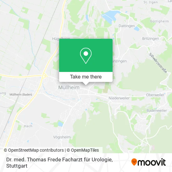Карта Dr. med. Thomas Frede Facharzt für Urologie