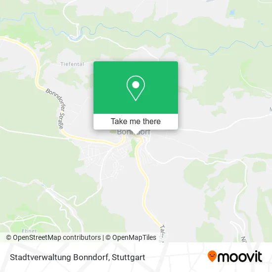 Карта Stadtverwaltung Bonndorf