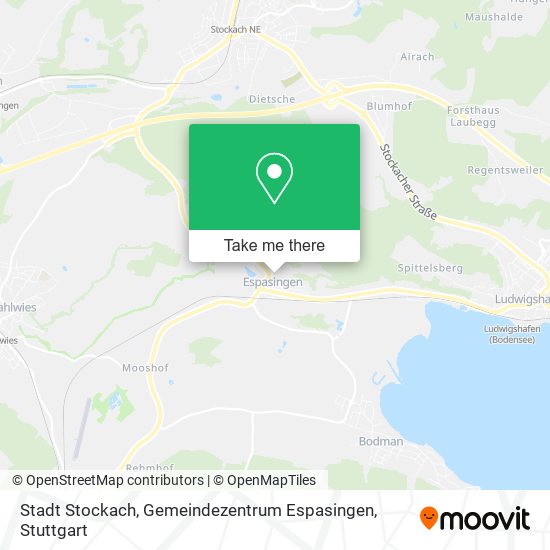 Карта Stadt Stockach, Gemeindezentrum Espasingen