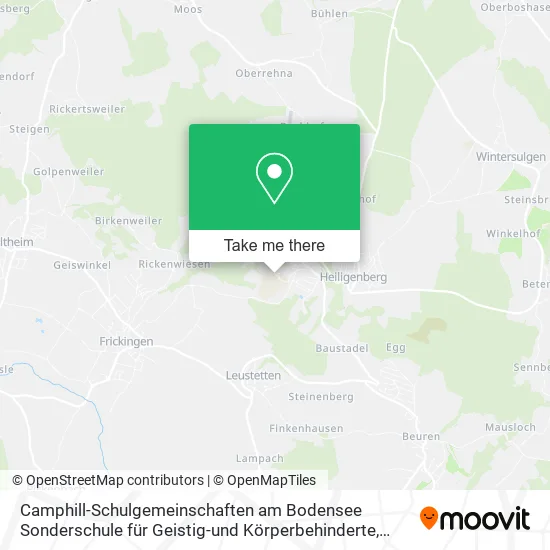 Карта Camphill-Schulgemeinschaften am Bodensee Sonderschule für Geistig-und Körperbehinderte