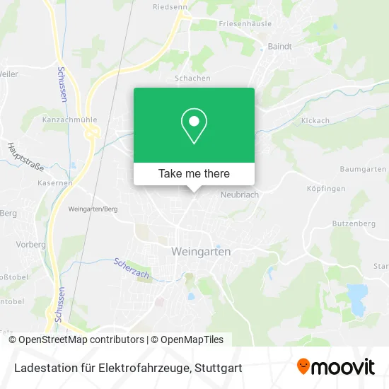 Карта Ladestation für Elektrofahrzeuge