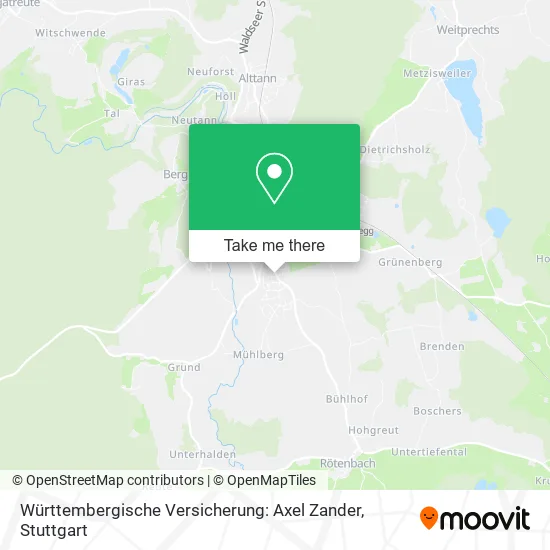 Карта Württembergische Versicherung: Axel Zander