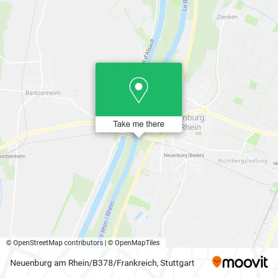 Карта Neuenburg am Rhein / B378 / Frankreich