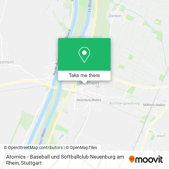 Карта Atomics - Baseball und Softballclub Neuenburg am Rhein