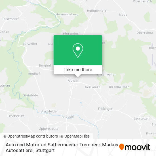 Карта Auto und Motorrad Sattlermeister Trempeck Markus Autosattlerei