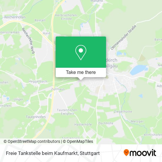 Freie Tankstelle beim Kaufmarkt map