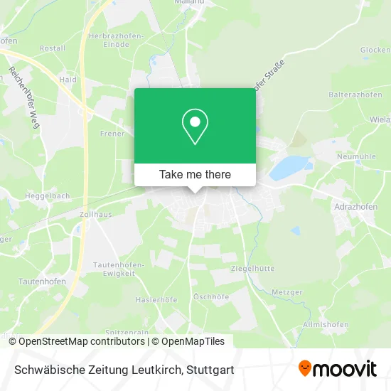 Карта Schwäbische Zeitung Leutkirch
