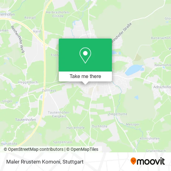 Карта Maler Rrustem Komoni