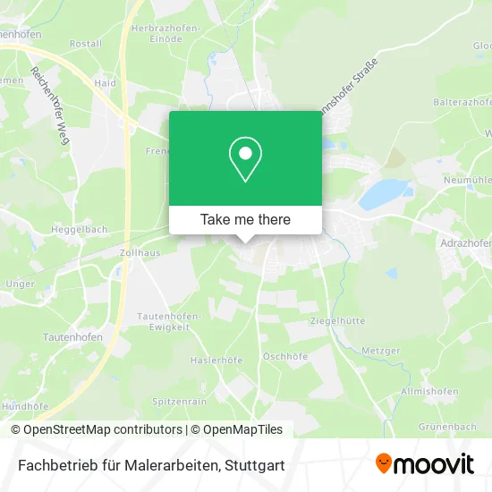 Карта Fachbetrieb für Malerarbeiten