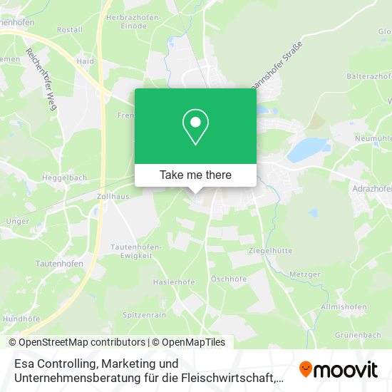 Esa Controlling, Marketing und Unternehmensberatung für die Fleischwirtschaft map