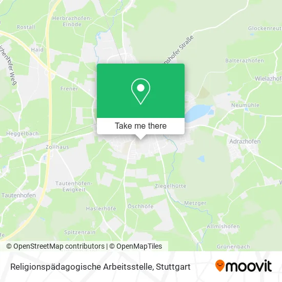 Карта Religionspädagogische Arbeitsstelle