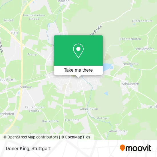 Карта Döner King