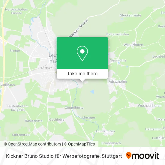 Карта Kickner Bruno Studio für Werbefotografie