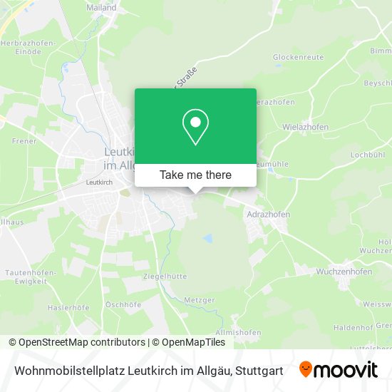Карта Wohnmobilstellplatz Leutkirch im Allgäu