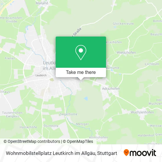 Карта Wohnmobilstellplatz Leutkirch im Allgäu
