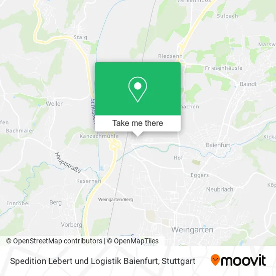 Карта Spedition Lebert und Logistik Baienfurt