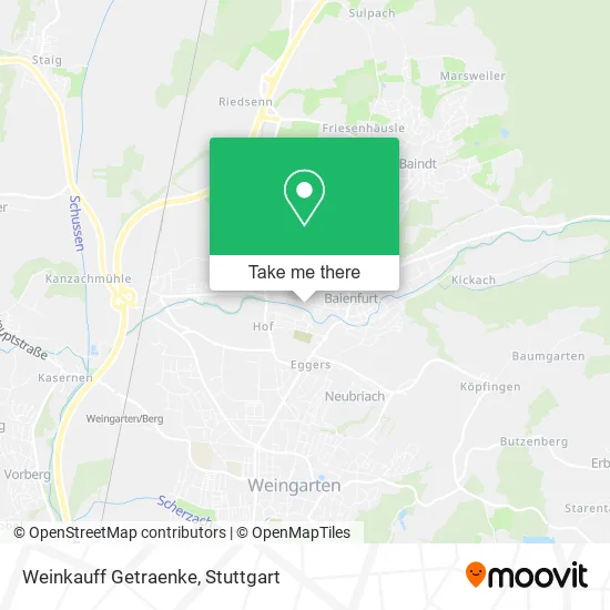 Карта Weinkauff Getraenke