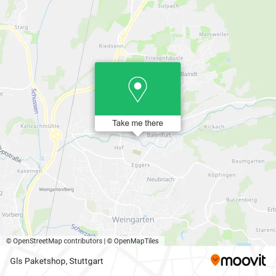 Gls Paketshop map