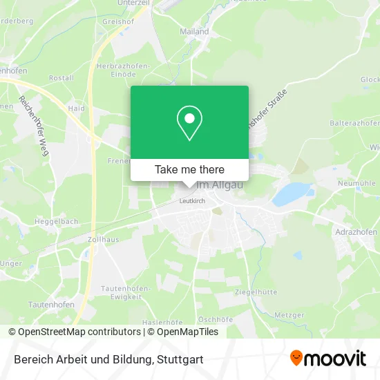 Карта Bereich Arbeit und Bildung