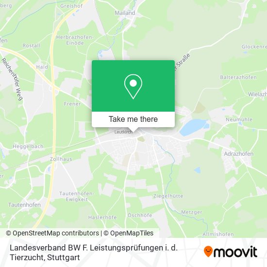 Landesverband BW F. Leistungsprüfungen i. d. Tierzucht map