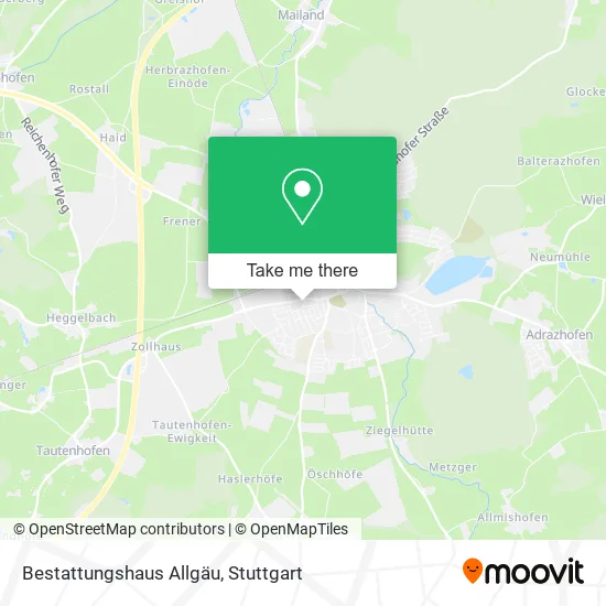 Карта Bestattungshaus Allgäu